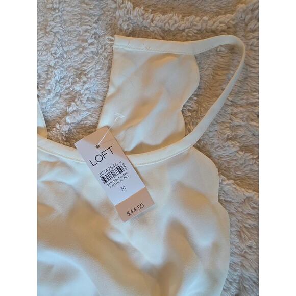 LOFT Ivory Scalloped Cami Tank Top – Size M – NWT - Picture 2 of 4
